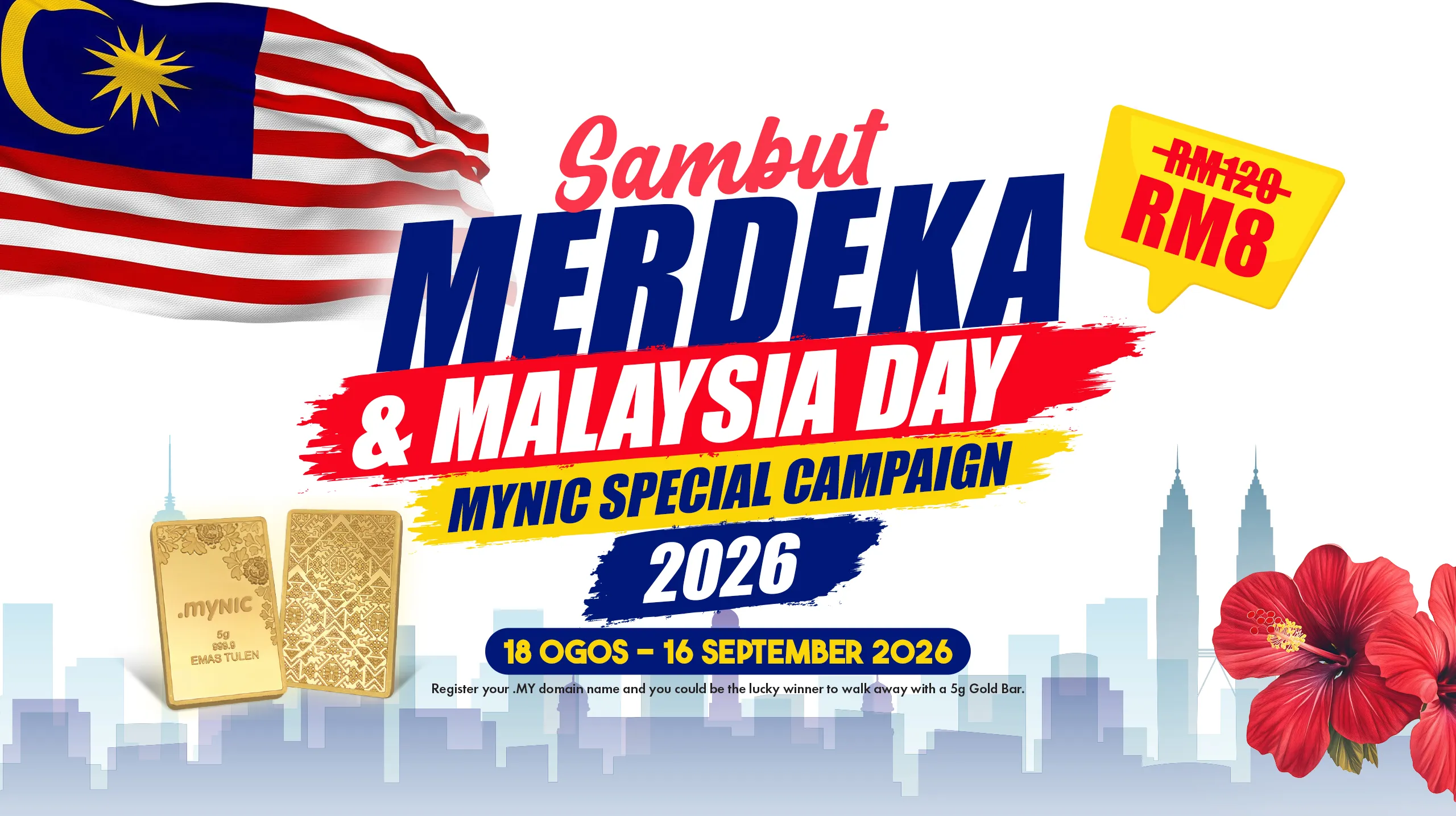 Register MYNIC Domain and Get a Change to Win 5g Goldbar
