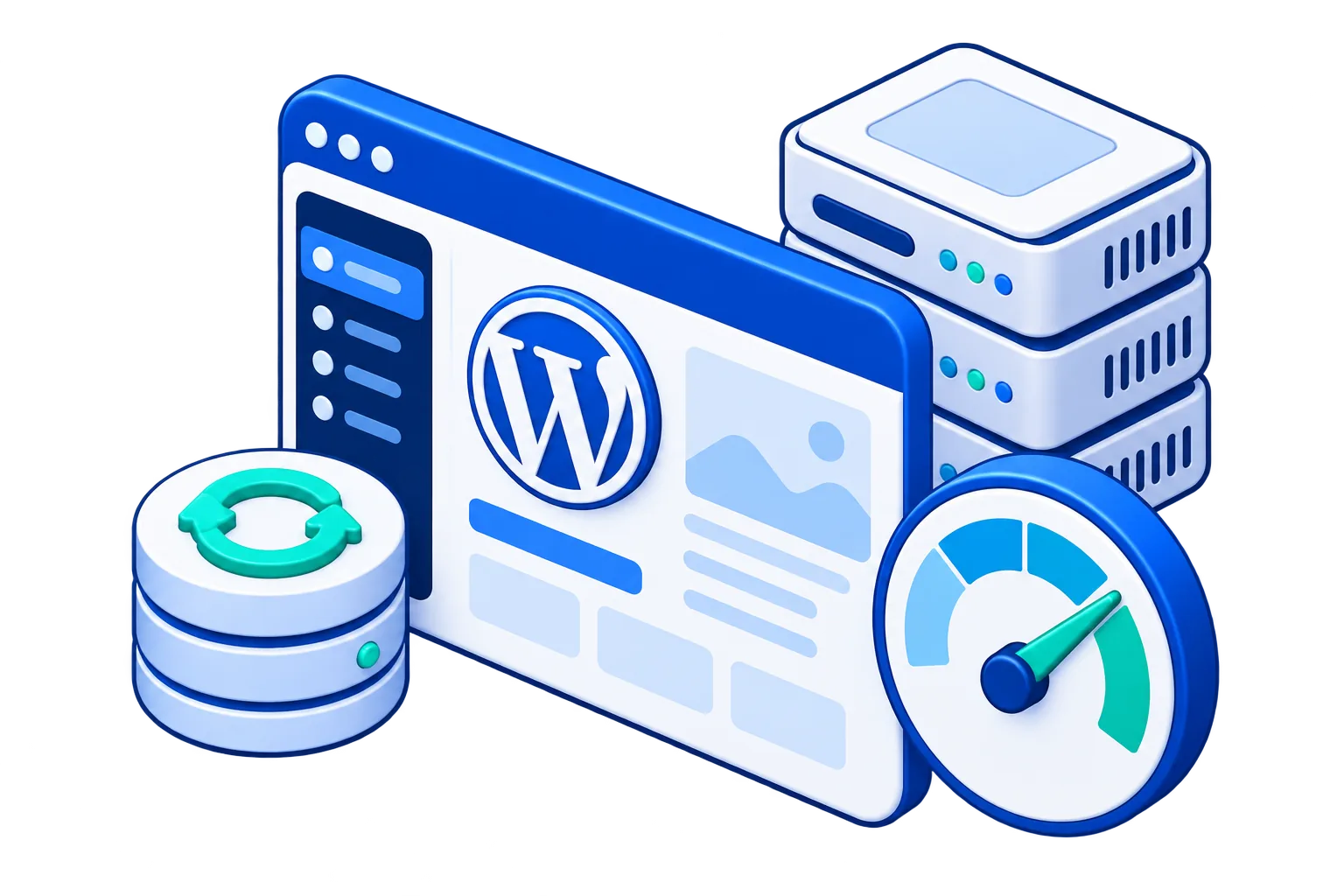 Managed WordPress dashboard with server stack, updates and performance monitoring